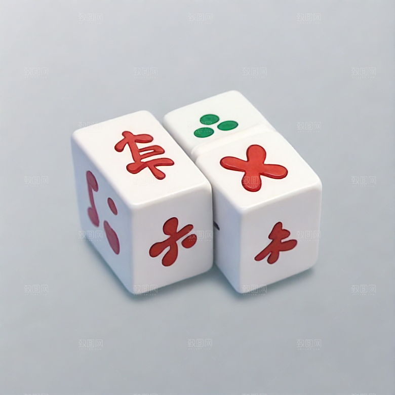 麻将插画卡通风格贴纸