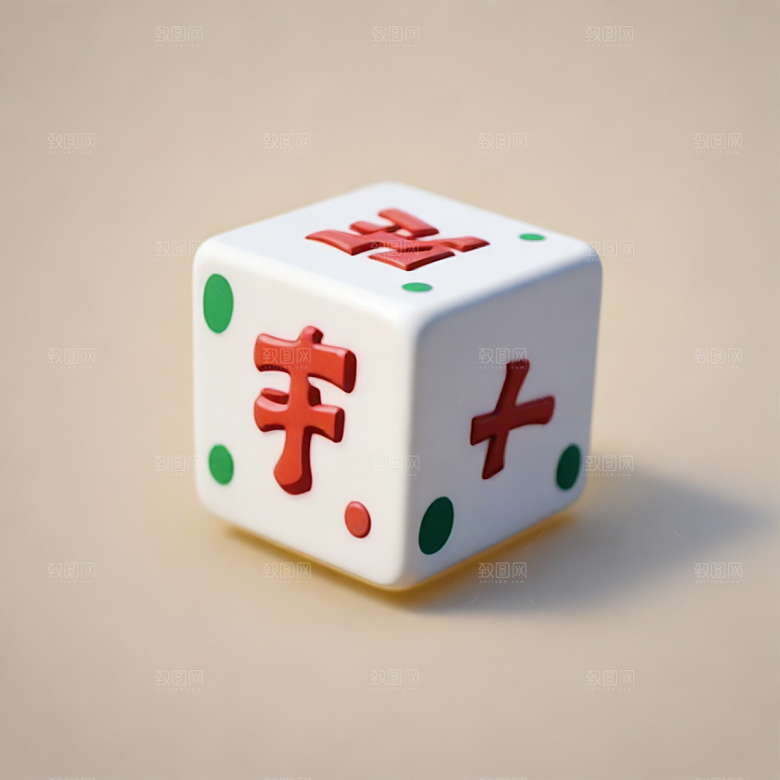 麻将插画卡通风格贴纸