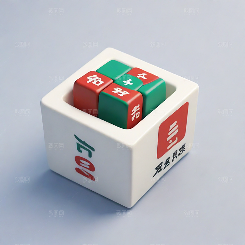 麻将插画卡通风格贴纸
