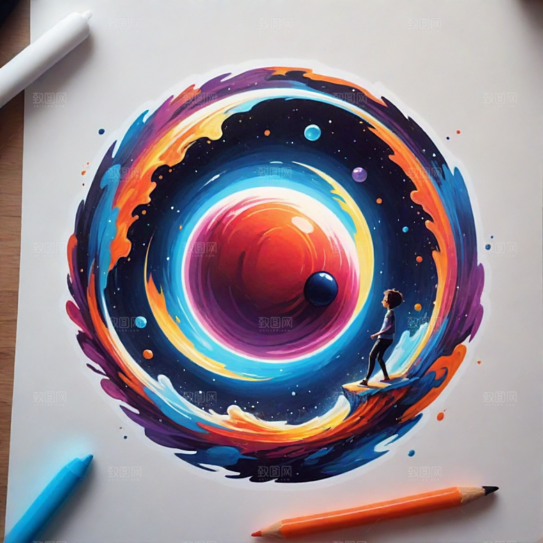 球插画卡通风格贴纸