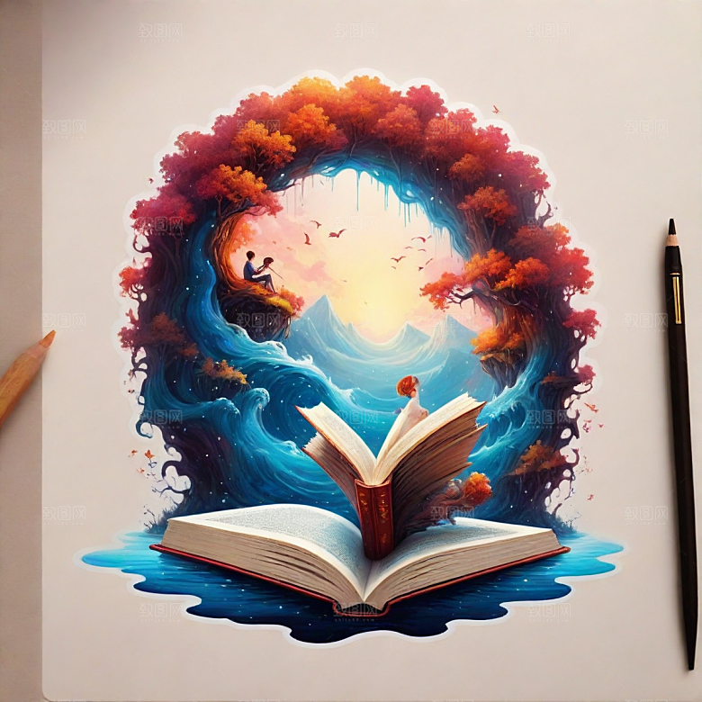 电子书插画卡通风格贴纸