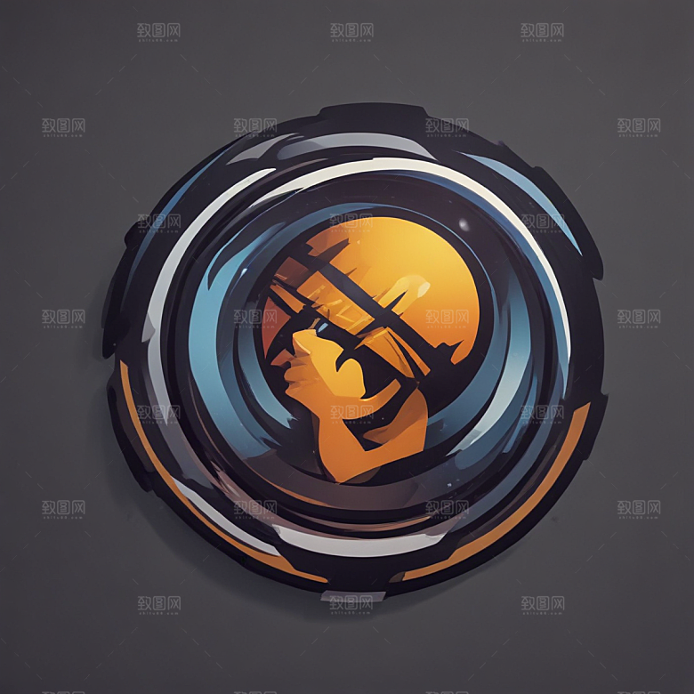 皮带插画卡通风格贴纸