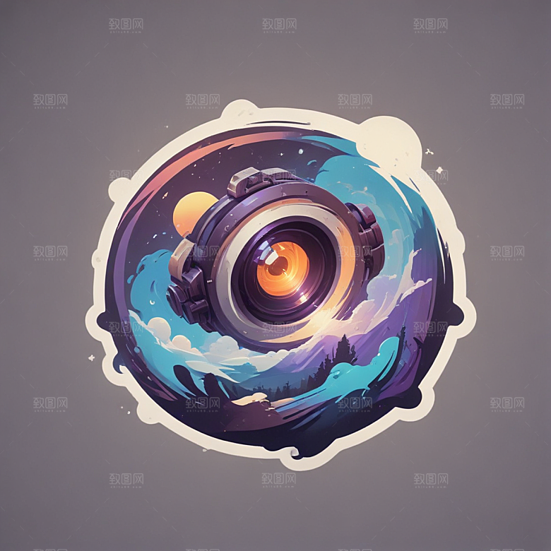 摇摆插画卡通风格贴纸