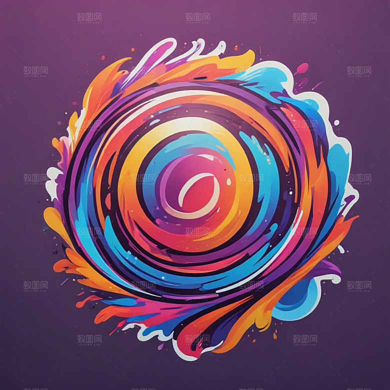 镜子插画卡通风格贴纸