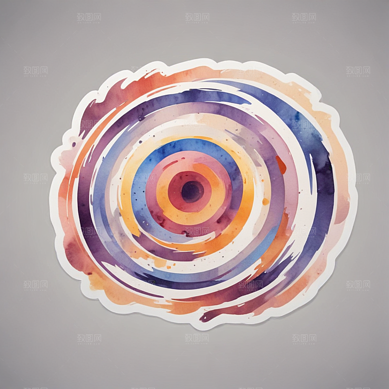 目标插画卡通风格贴纸
