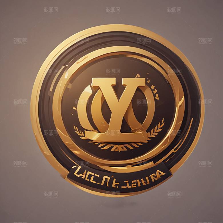 金牌插画卡通风格贴纸
