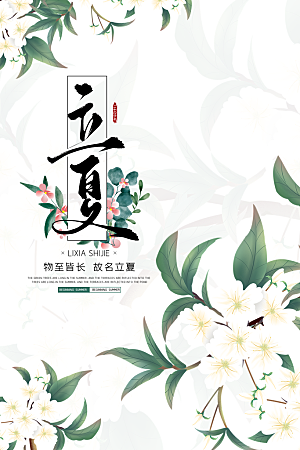 立夏节气简约大气海报