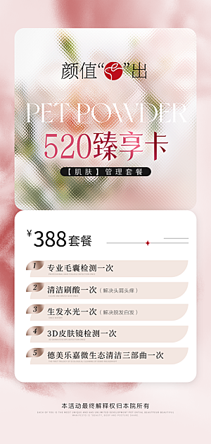520情人节节日医美海报