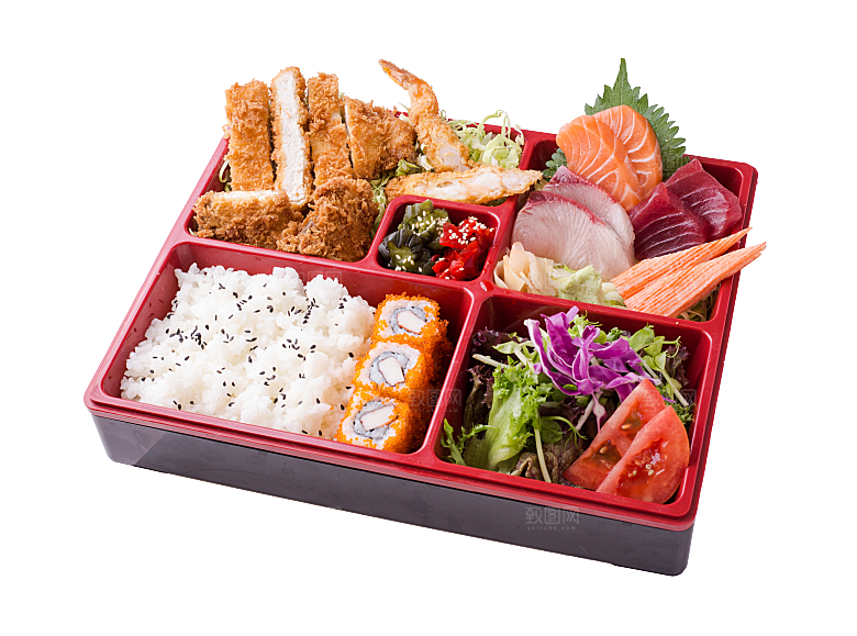 寿司高清4K美食料理寿司摆盘菜牌海报免抠