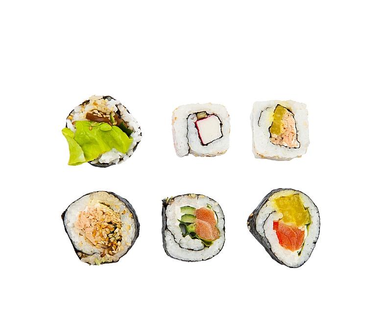 寿司高清4K美食料理寿司摆盘菜牌海报免抠