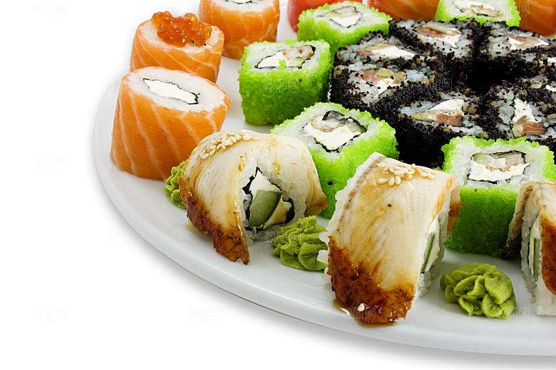 寿司高清4K美食料理寿司摆盘菜牌海报摄影