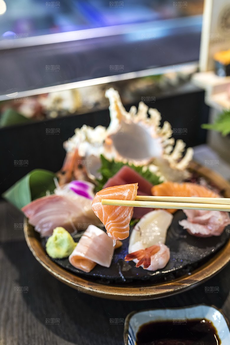 寿司高清4K美食料理寿司摆盘菜牌海报摄影