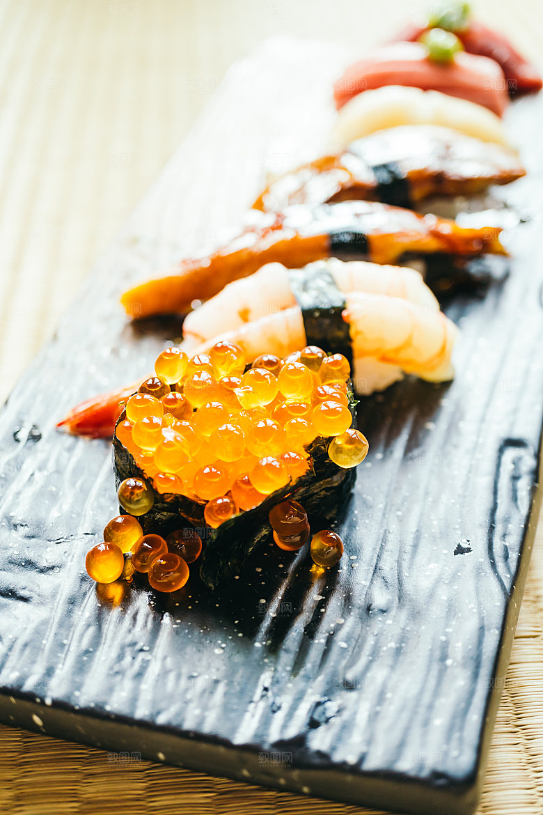 寿司高清4K美食料理寿司摆盘菜牌海报素材