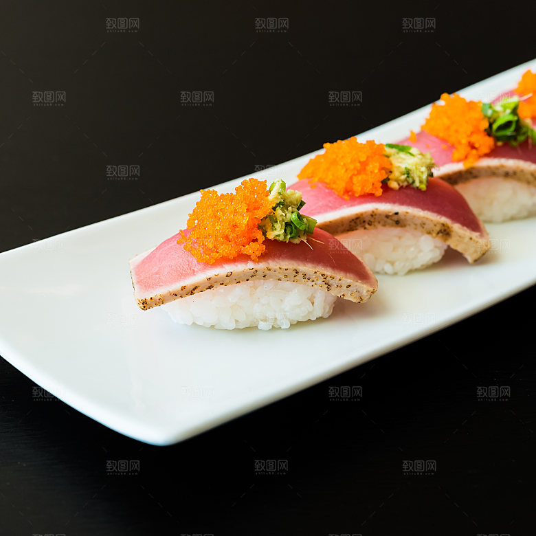 寿司高清4K美食料理寿司摆盘菜牌海报