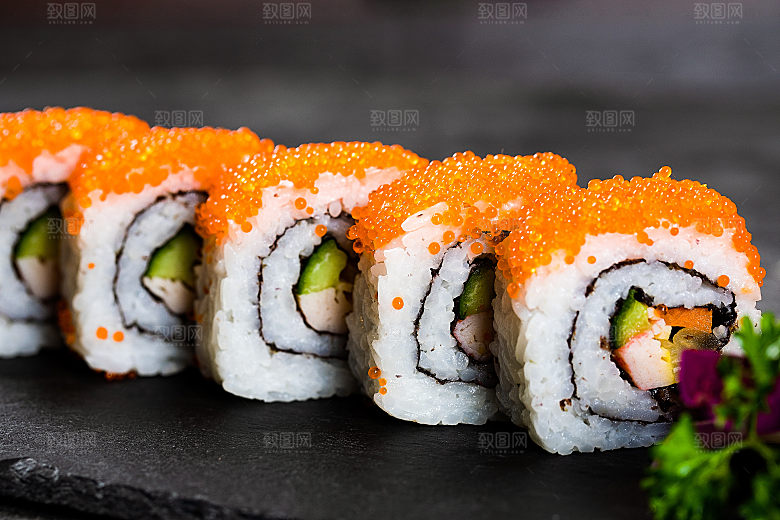 寿司高清4K美食料理寿司摆盘菜牌海报素材