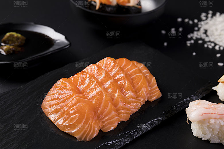 寿司高清4K美食料理寿司摆盘菜牌海报