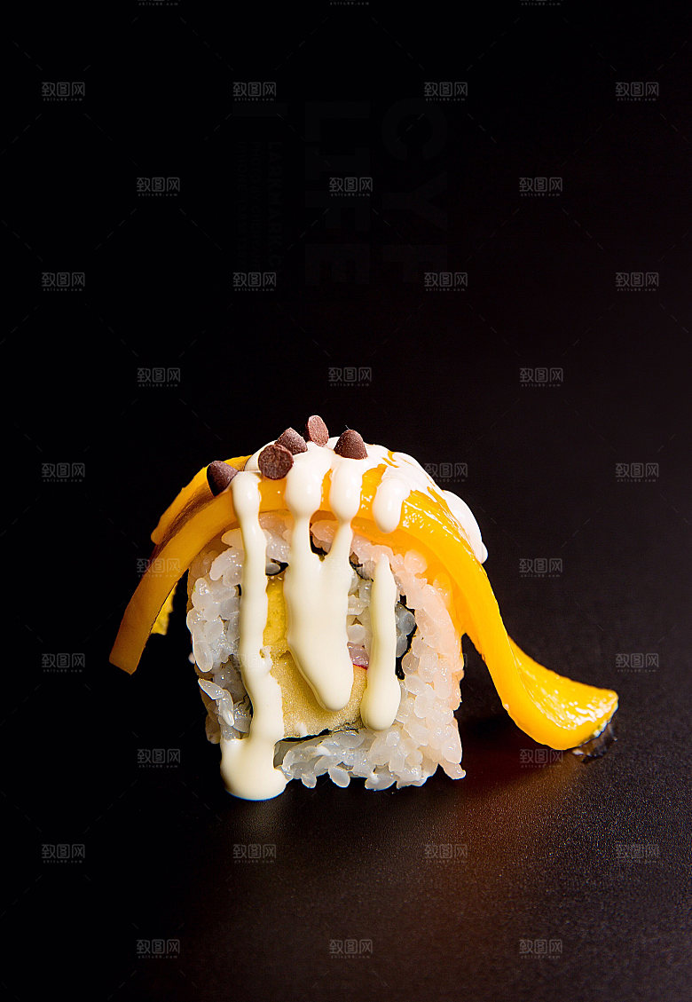 寿司高清4K美食料理寿司摆盘菜牌海报素材