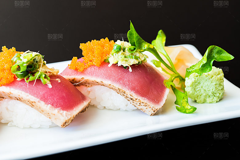 寿司高清4K美食料理寿司摆盘菜牌海报