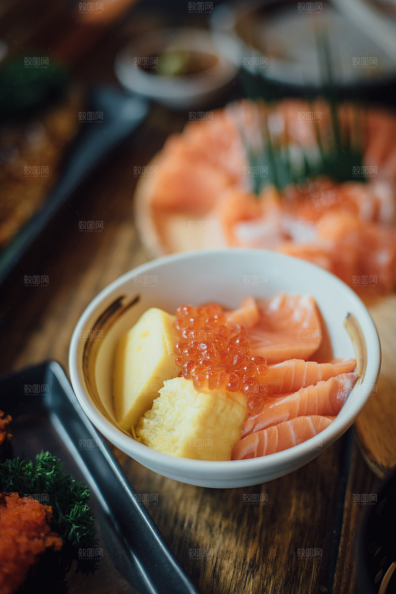 寿司高清4K美食料理寿司摆盘菜牌海报
