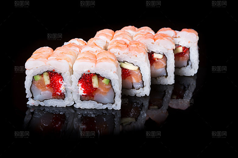 寿司高清4K美食料理寿司摆盘菜牌海报素材