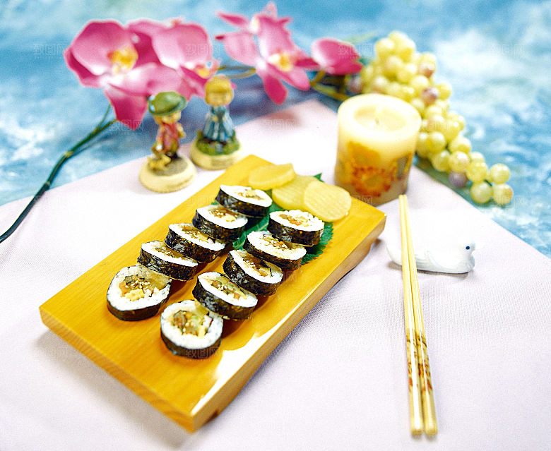 寿司高清4K美食料理寿司摆盘菜牌海报素材