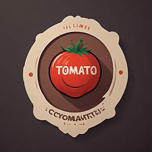 红色番茄品牌创意设计图片