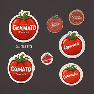 红色番茄品牌创意设计图片