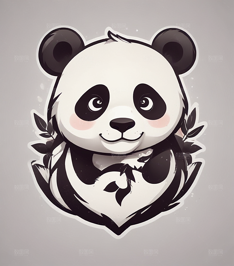可爱卡通熊猫图片