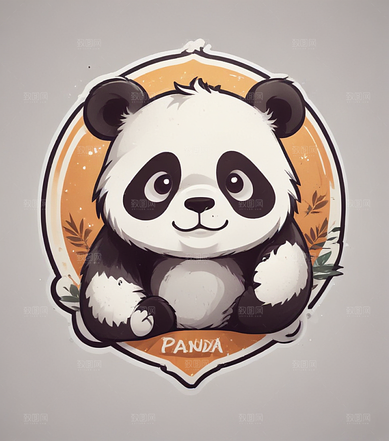 可爱卡通熊猫图片