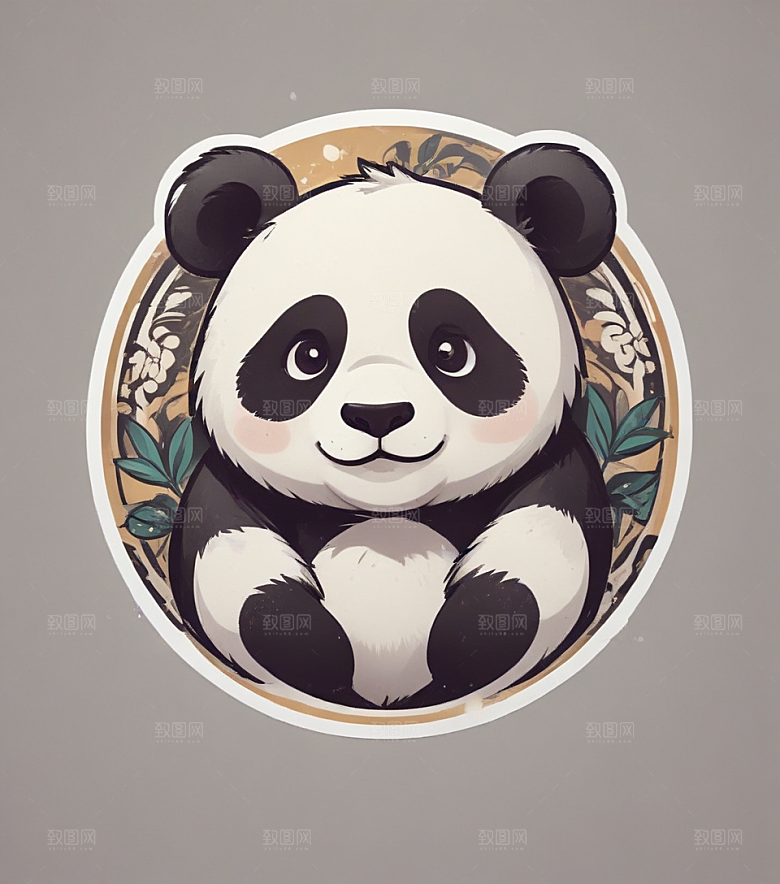 可爱卡通熊猫图片