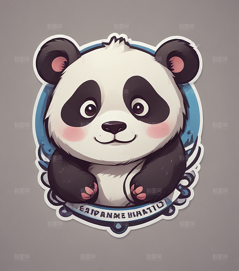 可爱卡通熊猫图片