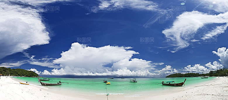 高清海景海滩沙滩海边大海蓝色海洋岛屿