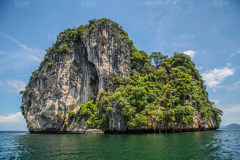 高清海景海滩沙滩海边大海蓝色海洋岛屿素材