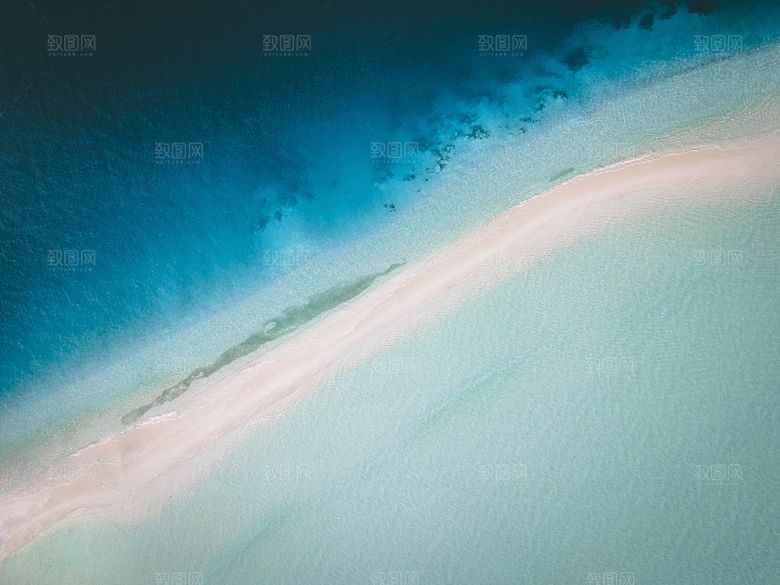高清海景海滩沙滩海边大海蓝色海洋岛屿素材