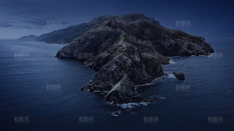 高清海景海滩沙滩海边大海蓝色海洋岛屿素材
