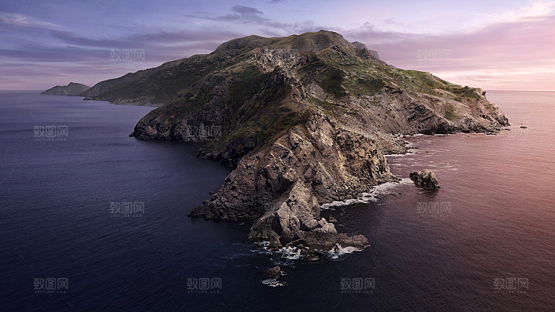 高清海景海滩沙滩海边大海蓝色海洋岛屿素材