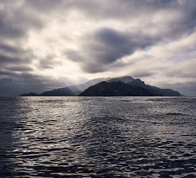 高清海景海滩沙滩海边大海蓝色海洋岛屿素材