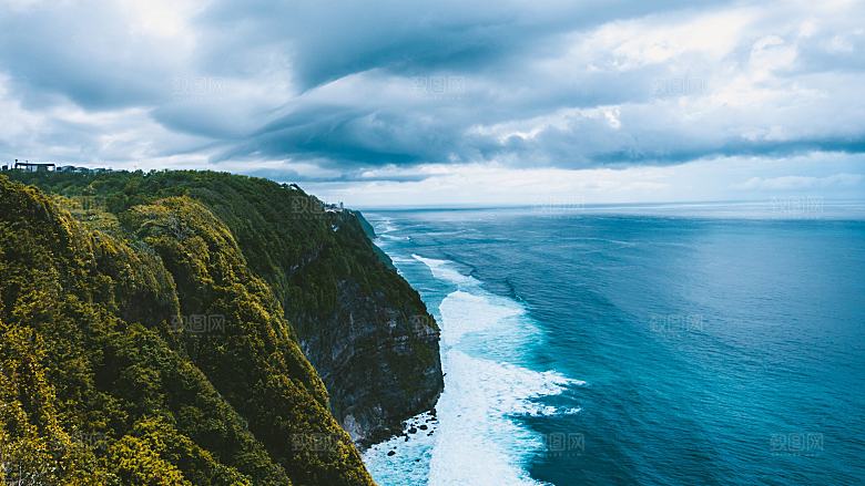 高清海景海滩沙滩海边大海蓝色海洋海岸素材