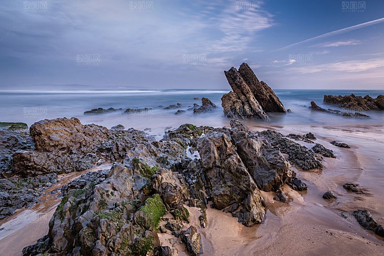 高清海景海滩沙滩海边大海蓝色海洋海岸素材