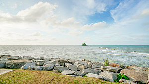 高清海景海滩沙滩海边大海蓝色海洋海岸壁纸