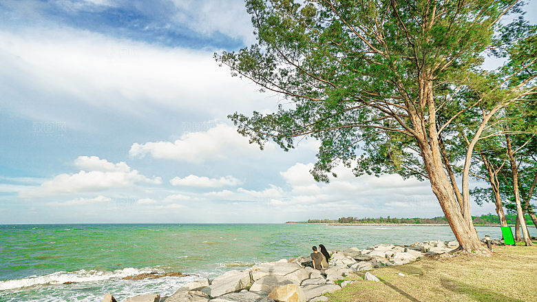 高清海景海滩沙滩海边大海蓝色海洋海岸壁纸