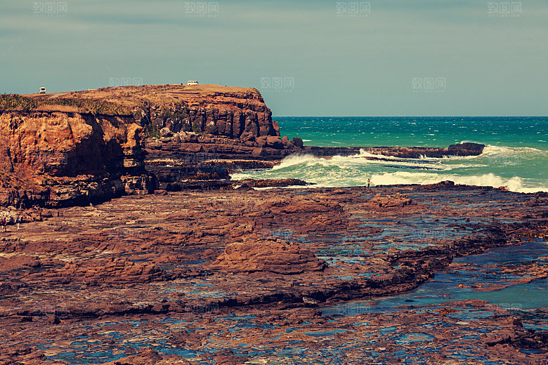 高清海景海滩沙滩海边大海蓝色海洋海岸