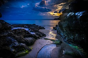 高清海景海滩沙滩海边大海蓝色海洋海岸素材