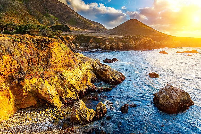 高清海景海滩沙滩海边大海蓝色海洋海岸素材