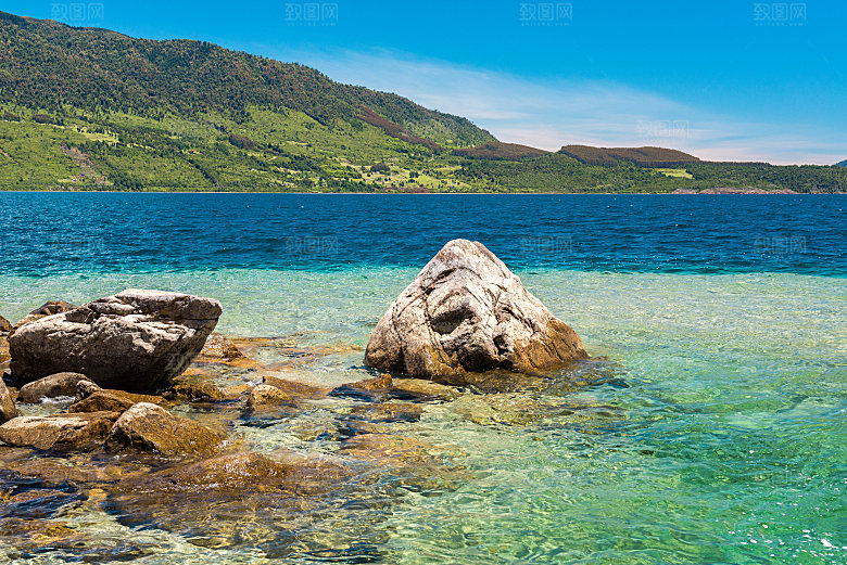高清海景海滩沙滩海边大海蓝色海洋海岸