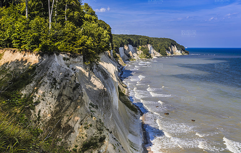 高清海景海滩沙滩海边大海蓝色海洋海岸素材