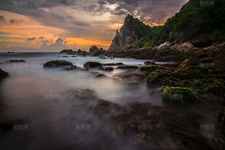 高清海景海滩沙滩海边大海蓝色海洋海岸素材