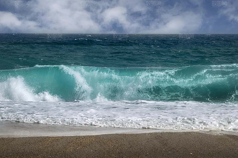 高清海景海滩沙滩海边大海蓝色海洋海岸素材