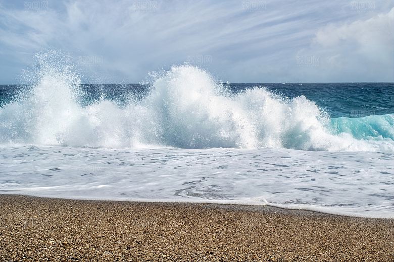 高清海景海滩沙滩海边大海蓝色海洋海岸素材