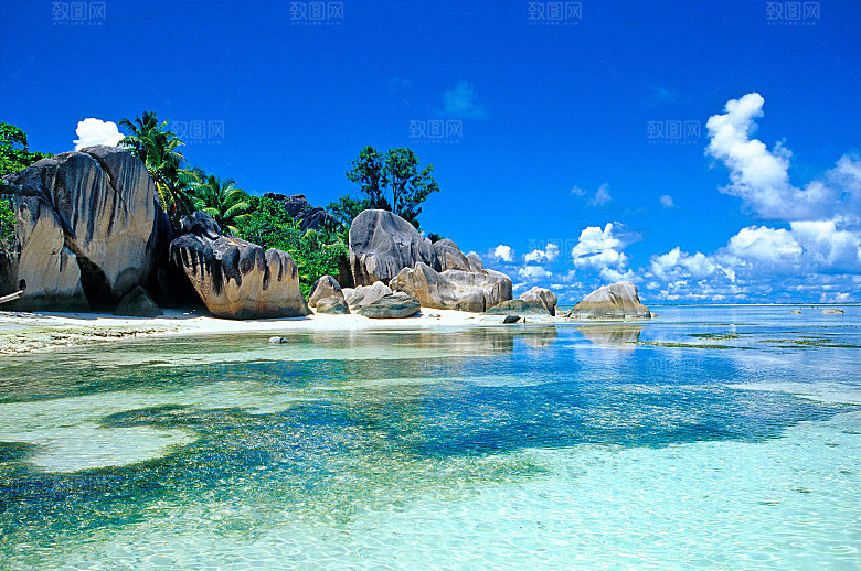 高清海景海滩沙滩海边大海蓝色海洋海岸